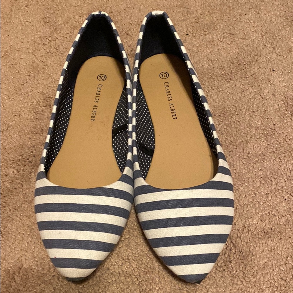 Charles Albert Blue and White Nautical Flats
